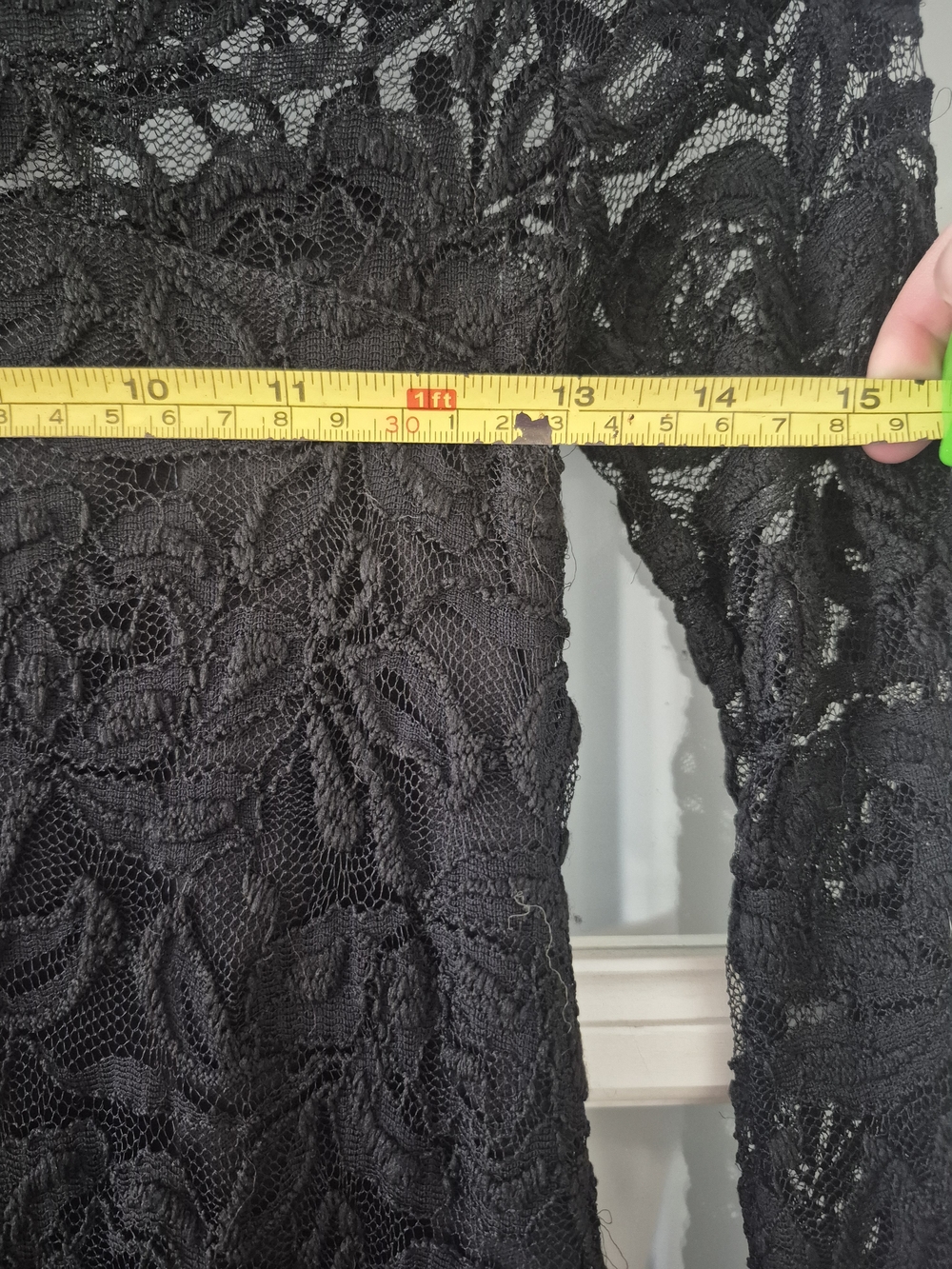 2 For $20!! Black Lace Long-Sleeve A-Line Dress Easel Size Small/Medium - Picture 6 of 9